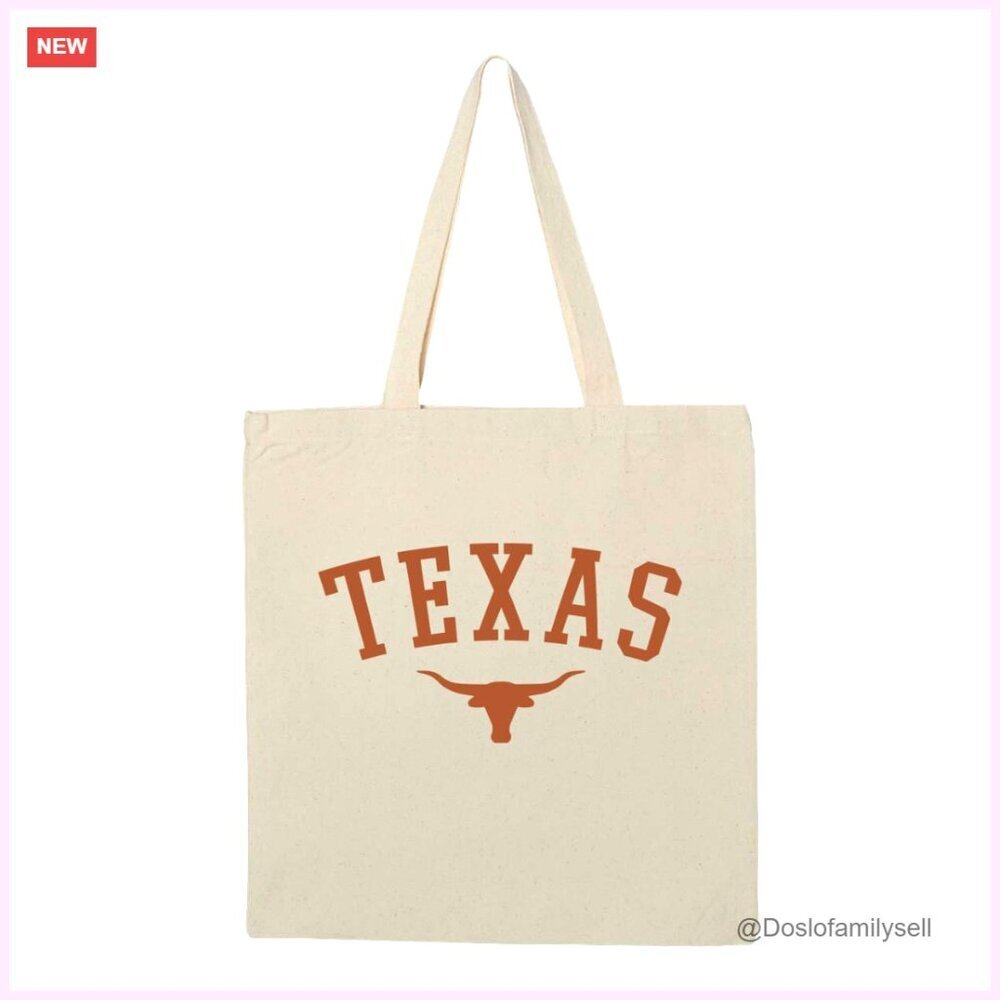 Cotton Canvas Tote Bag with Western Cow Skull Design